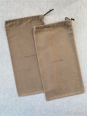 Authentic Bottega Veneta | Set of 2 - Cotton Drawstring dust bags Gift Storage
